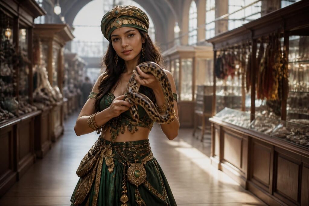 découvrez le costume de charmeuse de serpent, une idée audacieuse et séduisante pour pimenter vos jeux de rôle avec originalité et mystère.