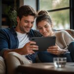 Soirée couple : jeux complices sur tablette Samsung Galaxy